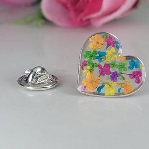 Heart pin, Heart lover gift, Small gift idea, Lapel pin, Flower pin, Sterling silver pin, Shawl pin, Tie pin, Tie tack, Valentines gift idea
