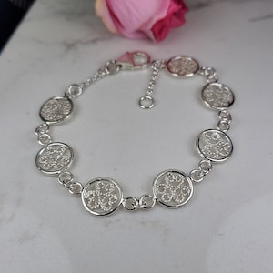 Filigree bracelet, Sterling silver boho bracelet, Geometric bracelet, Special jewelry gift, 925 Handmade bracelet, Filigree art jewelry