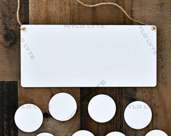 Door Hanger w/ Interchangeable Letter Rounds Mockup Photo | Sublimation Mockup | Door Sign Mock Up | Digital Download | Door Hanger Mock Up