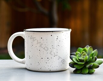 Weiße Lagerfeuer Kaffeebecher Mockup | Styled Kaffeebecher | Becher Foto Mock Up | Digitaler Download | Lagerfeuer Becher Mockup | Becher Fotografie