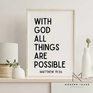 With God All Things Are Possible SVG Digital Download | SVG Cut File | PNG File | Matthew 19:26  | Instant Download | Farmhouse