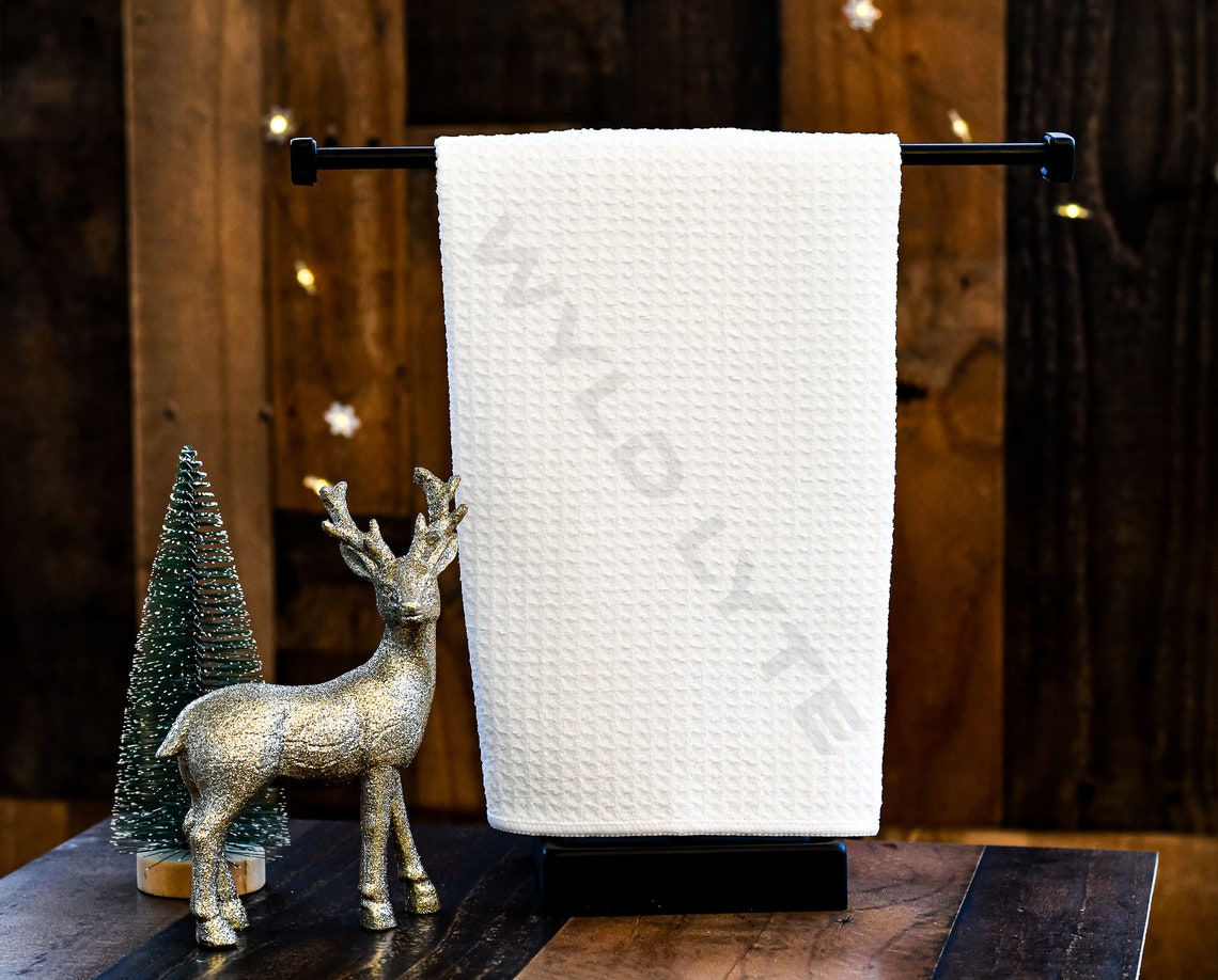 White Hand Towel Mockup Styled Dish Towel Hand Towel Mock Etsy