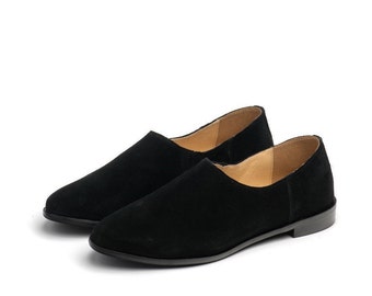 Moly - black loafers Flat shoes Loafers Casual black shoes Flat shoes Women shoes Leather shoes Suede loafers Black flat Women black flats