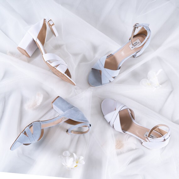 Scarpe Da Sposa Sandali Donna - Tacchi Alti 13 Cm In Pelle, Impermeabili Ed Eleganti - Foto 10