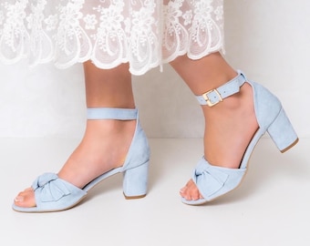 Rila - wedding blue block heels,Wedding shoes,Something blue,Blue wedding shoes,Bride shoes,Wedding sandals,Anna Maratti shoes,Blue sandals