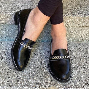 Sila - leather loafers,Women shoes,Women loafers,Leather shoes,Flat women shoes,Women slip ones,Leather women shoes,Black loafers,Slip ons