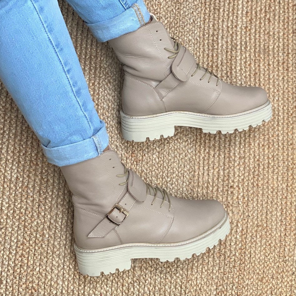 Frida botas de combate para mujer botas de mujer negra botas de