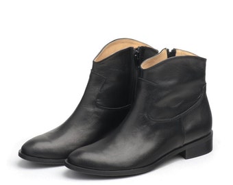 Sona - ready to ship 8 US sale,women boots,ankle boots,short boots,women flat boots,anna maratti boots,black women boots,brown flat boots