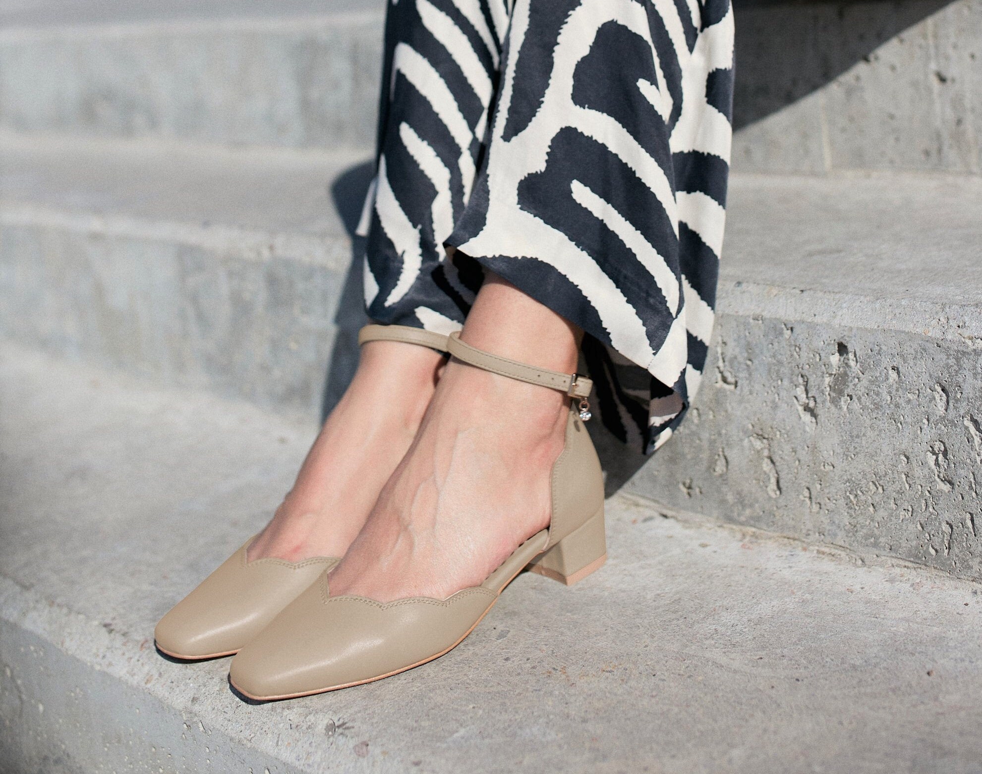 low block heel flats