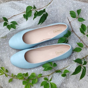 Diana-wedding leather flats,wedding blue shoes,blue wedding flats,bride flat shoes,wedding flat shoes,bride blue shoes,blue wedding shoes