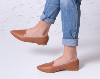 Riso - mocassins marron, chaussures plates pour femmes, slip ons, mocassins faits à la main, chaussures marron pour femme, mocassins noirs, mocassins à bout pointu, mocassins pour femme marron,