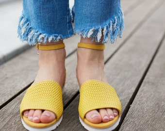 born yellow sandals