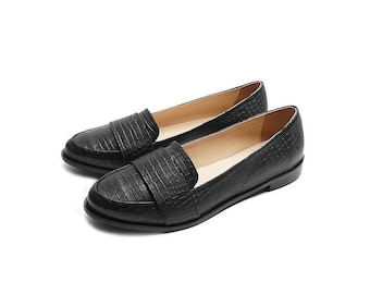 Porto - black women shoes,Women loafers,Leather shoes,Women moccasins,Flat women shoes,Women shoes,Black flat shoes,Leather black moccasins