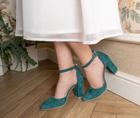 Shop Glitter Textured Ankle Strap Sandals with Block Heels Online | Max UAE