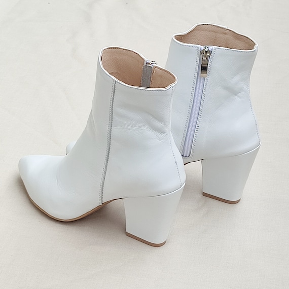 Faux Leather Block Heel Ankle Boots | Nasty Gal