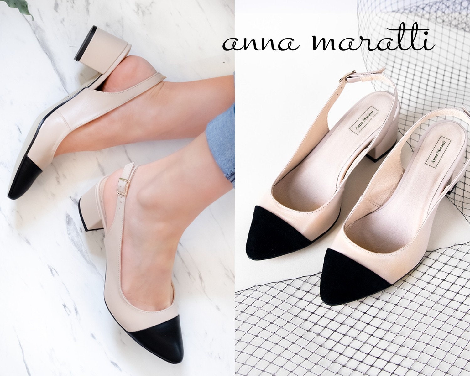 Chanel two tone heels new arrivals