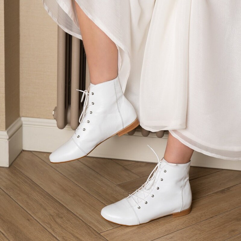 Wedding Lace Boots Etsy