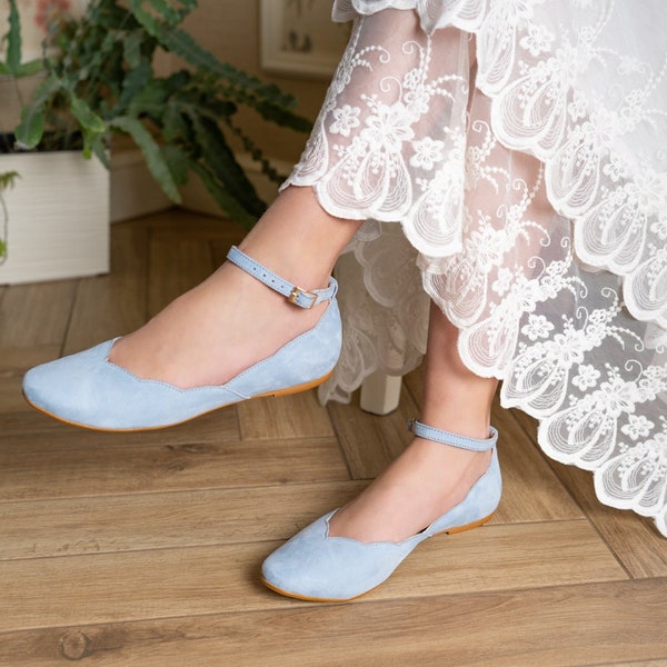 Dana - appartements de mariage,chaussures de mariage bleues,chaussures de cravate de cheville de mariage,chaussures de mariage plates,chaussures bleues de mariée,appartements de mariage bleus,appartements de mariée,appartements bleus