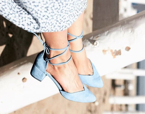 Lara Ankle Tie Block Heelswedding Block 