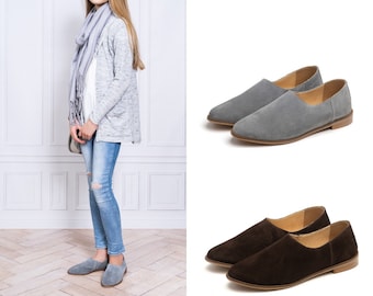 Moly- chaussures décontractées, chaussures plates, mocassins de femmes, chaussures de cuir, chaussures de femmes plates, chaussures de femmes, mocassins de Suede, appartements noirs, plats de femmes, mocassins de cuir