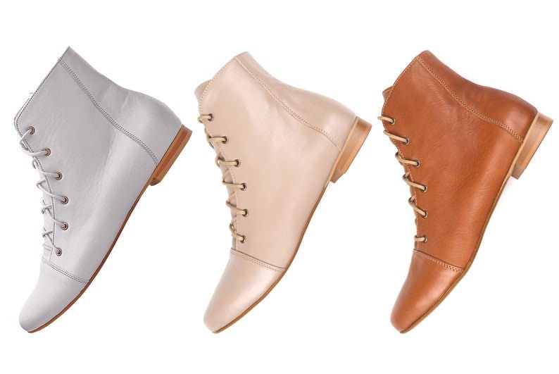 black boots Ankle boots leather boots Flat boots women leather shoes Lace up leather shoes Handmade ankle shoes Booties lace up Greta