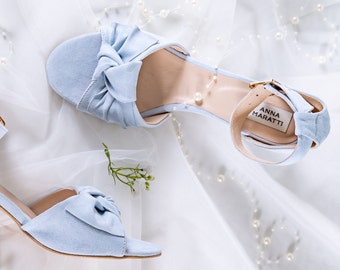 Rila - wedding shoes,wedding block heels sandals,vintage wedding shoes,blue wedding shoes,bride shoes,blue block heels,bridesmaid shoes