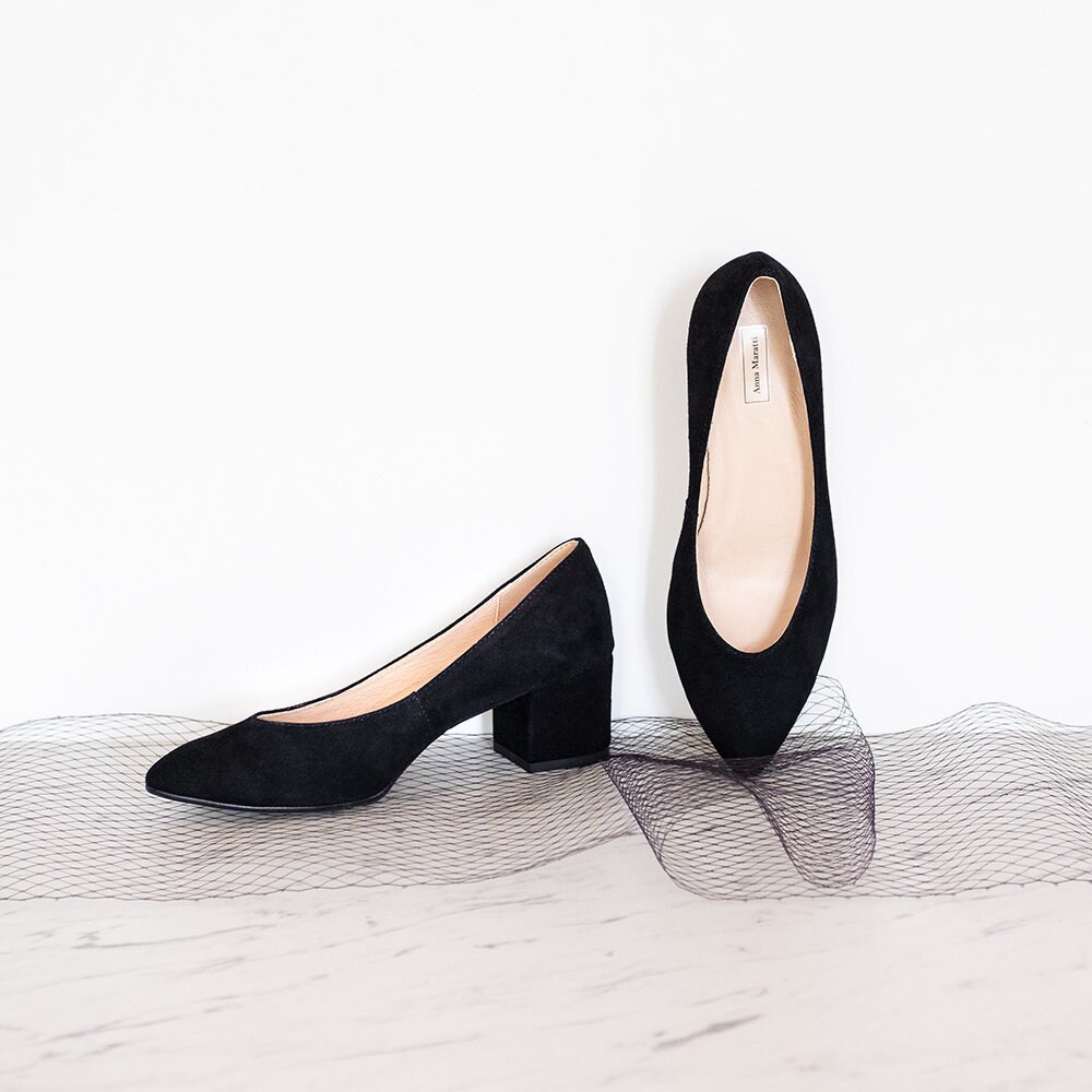 Buy online Black Suede Slip On Pump from heels for Women by Belle Gambe for  ₹1649 at 31% off | 2024 Limeroad.com