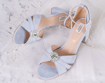 Lona - wedding blue shoes,Blue block heels,Wedding shoes,Wedding sandals,Vintage wedding,Something blue,Blue wedding shoes,Bride shoes