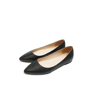 Parijs platte zwarte schoenen Vrouwen platte ballet | Etsy Nederland