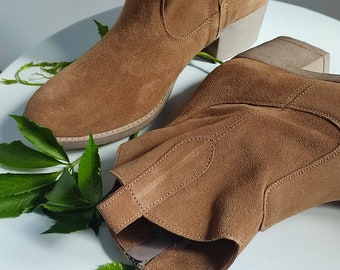 Kely - Leder Cowboy Stiefel,Frauen Stiefel,Boho Style Schuhe,Western Boots,Lederstiefel,braune Ankle Boots,schwarze Cowboystiefel