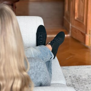 Greta - Skórzane botki do kostki, Damskie botki do kostki, Koniakowe sznurowane buty do kostki, Retro botki do kostki, Eleganckie buty, Buty Anna Maratti zdjęcie 14