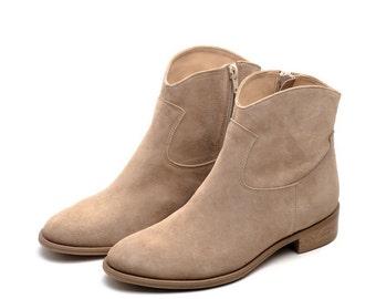 Sona - 8 US sale,women boots,leather ankle boots,short ankle boots,women flat boots,anna maratti boots,black women boots,brown flat boots