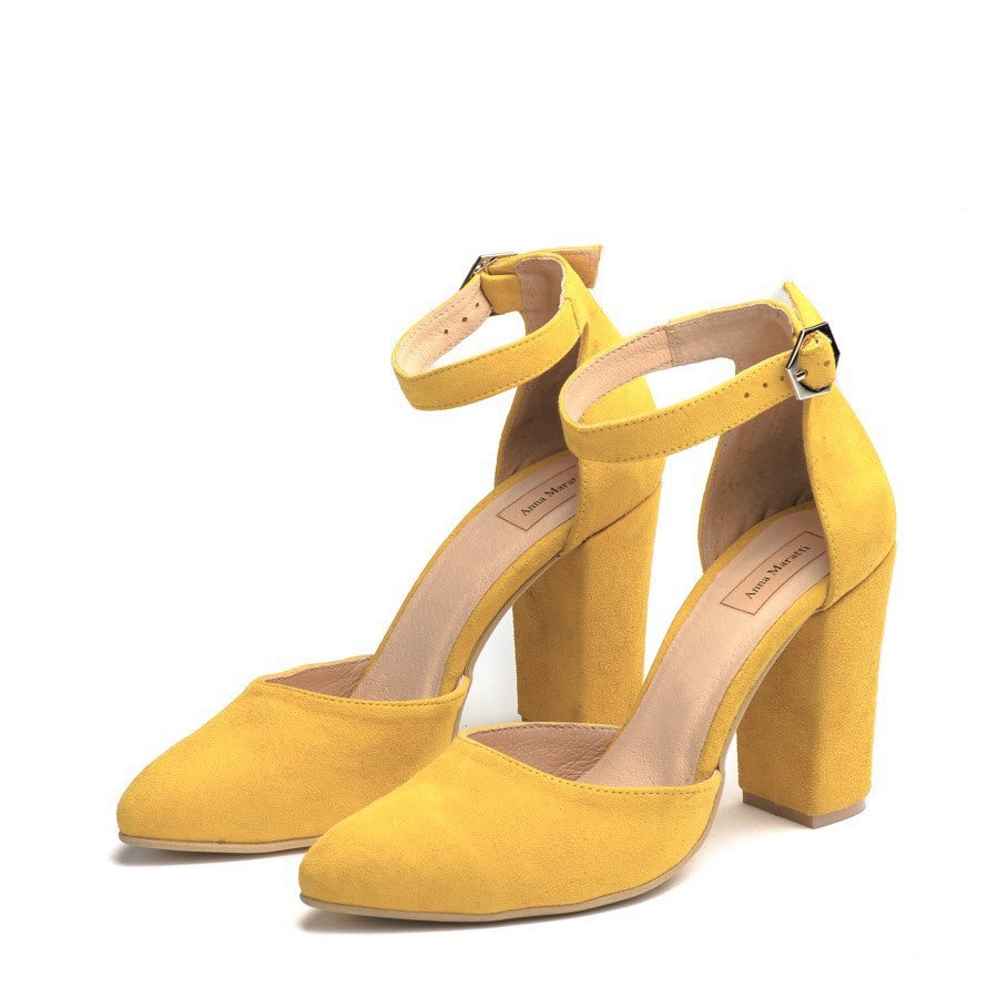 Grace ankle strap block heelsWedding shoesGreen block | Etsy