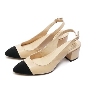 two tone heels pumps