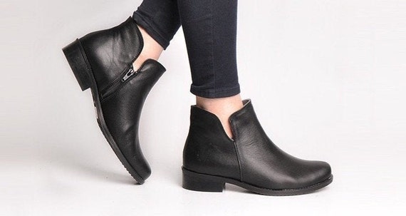 Black ankle boots