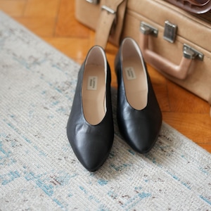 Agatha - zwarte leren schoenen, ballerina's voor dames, ballerina's met spitse neus, Anna Maratti afbeelding 2