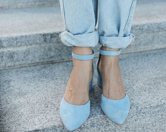 Trouwschoenen blauw | Etsy België