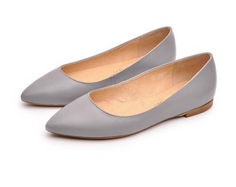 Paris - flat women shoes Women flat ballet Ballerina shoes Women shoes Flat pointy shoes Casual camel shoes Pointy shoes Slip ons Leather