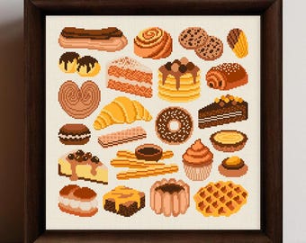 Bakery Cross Stitch Pattern: Kitchen Decor (PDF Pattern)