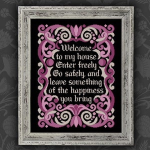 Dracula cross stitch pattern, Halloween cross stitch, Quote cross stitch, Gothic cross stitch, Vampire cross stitch, Bram Stoker embroidery
