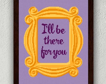 Friends Door Frame Cross Stitch Pattern: Friends Embroidery (PDF Pattern)