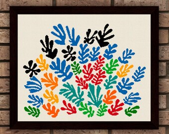 Matisse The Sheaf Cross Stitch Pattern: Modern Art Decor (PDF Pattern)