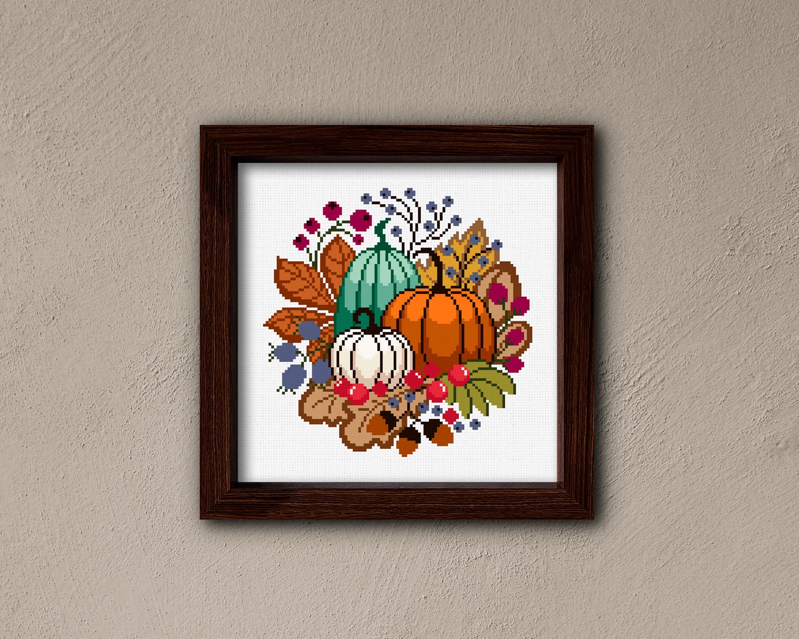 Stictch Fall Fall Pumpkins Cross Stitch Pattern: Autumn Harvest (PDF Pattern) - Etsy