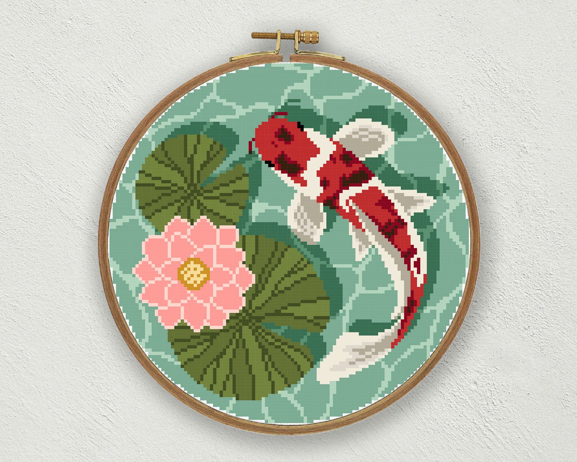 Koi Pond Cross Stitch Pattern Koi Fish Cross Stitch Pdf Etsy New Zealand