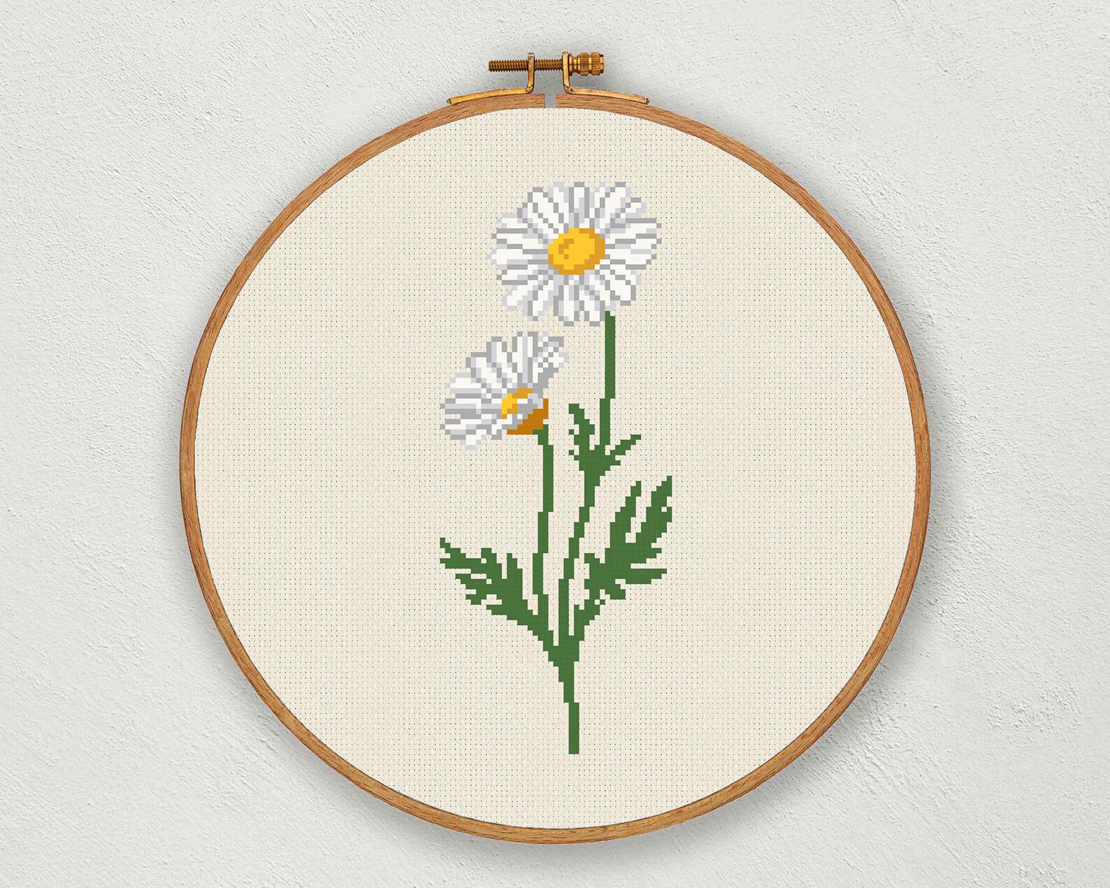 Daisy Cross Stitch Pattern White Daisies Cross Stitch Chart - Etsy