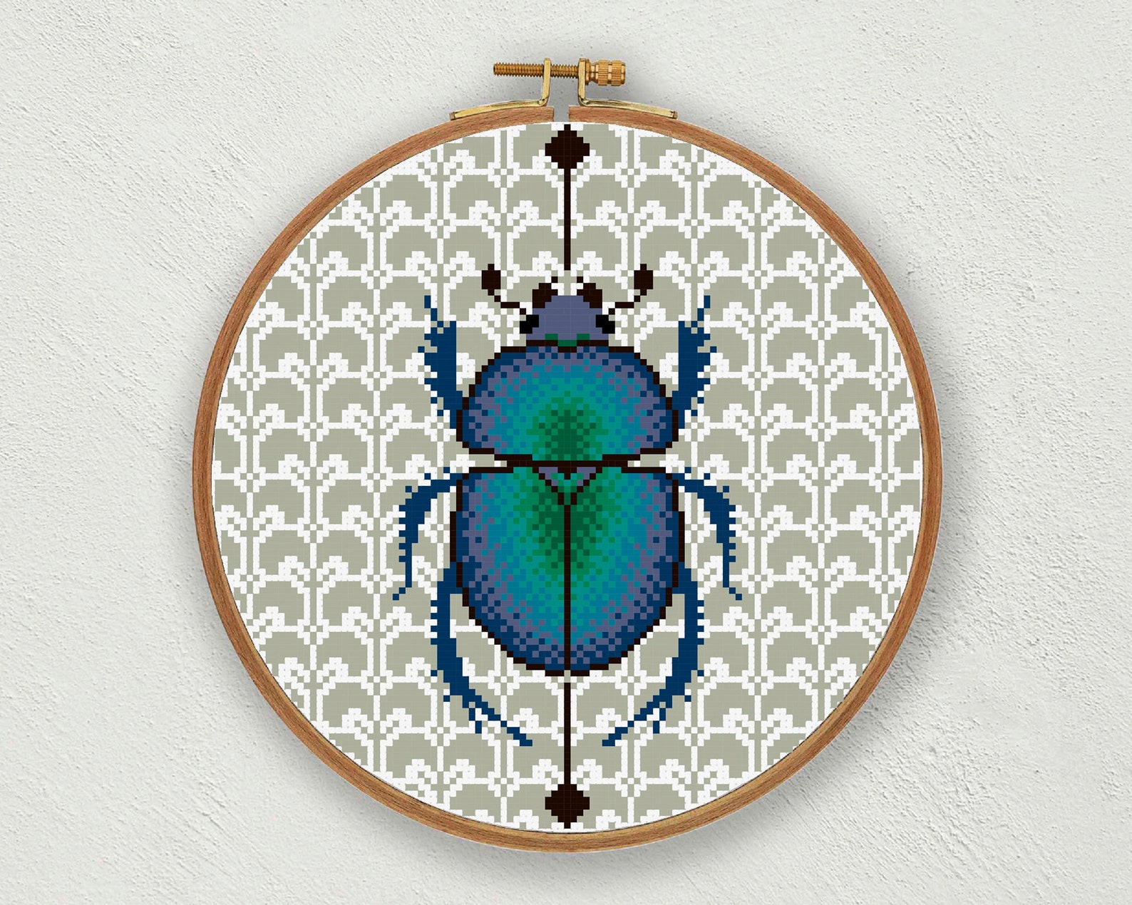 Scarab Beetle Cross Stitch Pattern Insect Cross Stitch Etsy