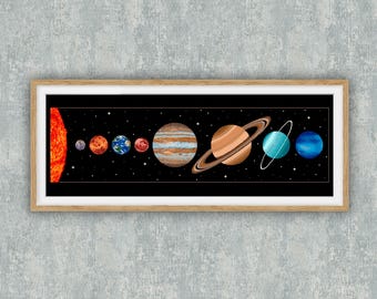 Solar System Cross Stitch Pattern: Universe Embroidery (PDF Pattern)
