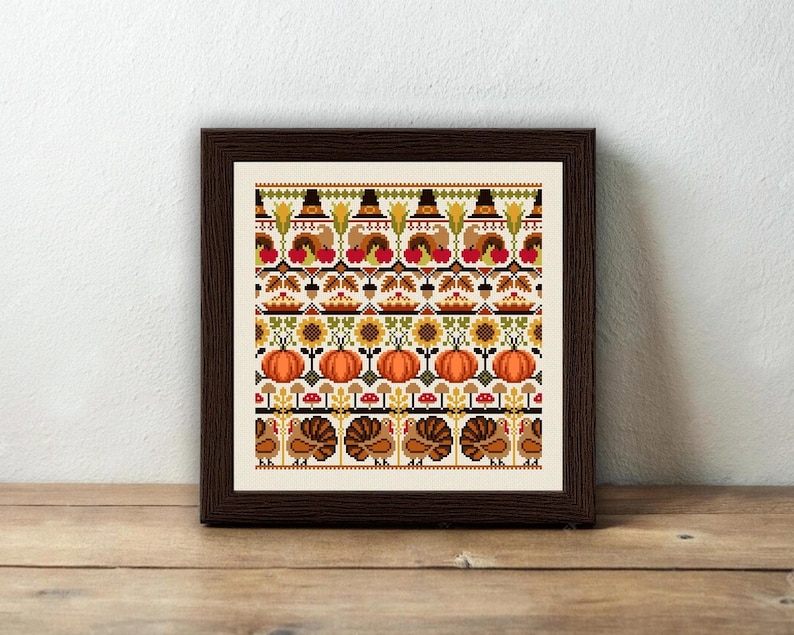 Thanksgiving Cross Stitch Pattern: Harvest Fall Decor (PDF Pattern) - Etsy