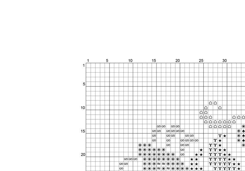 Puede incluir: Patr&oacute;n de punto de cruz en blanco y negro con un dise&ntilde;o de un p&aacute;jaro con una estrella en el pecho. El p&aacute;jaro est&aacute; rodeado de estrellas y otros peque&ntilde;os dise&ntilde;os.