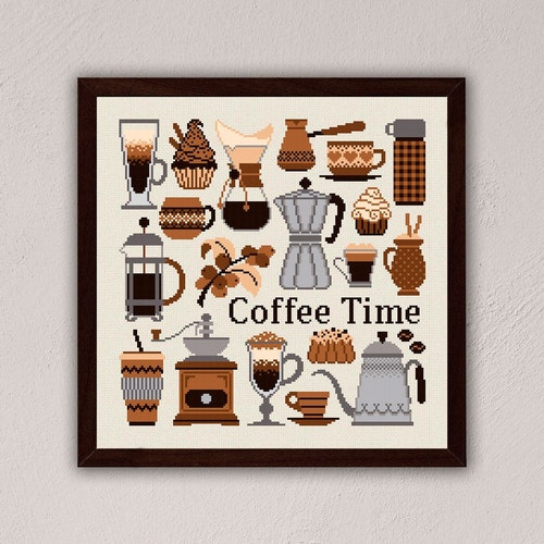 Coffee Cross Stitch Pattern PDF Etsy